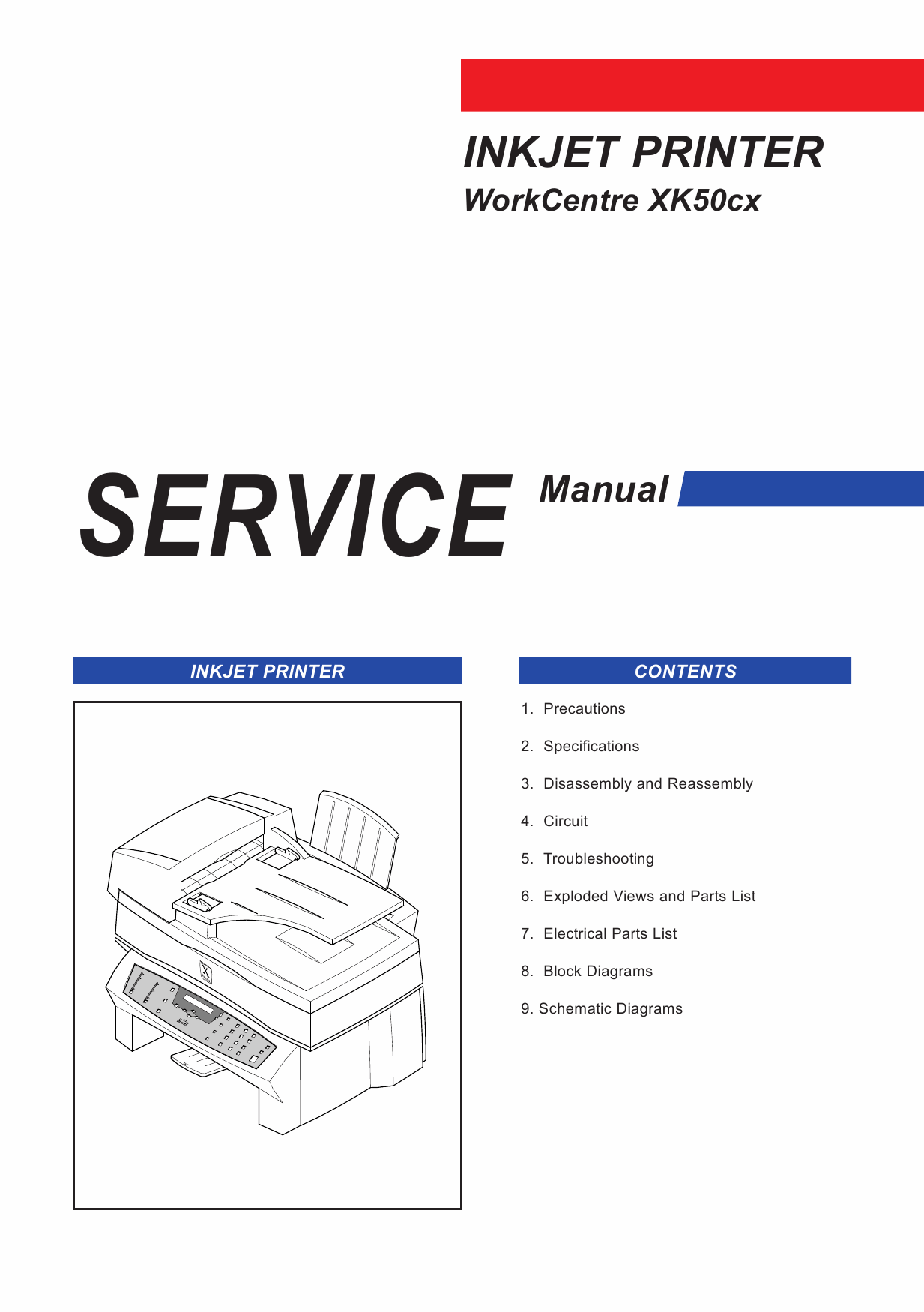 Samsung InkJet-Printer WorkCentre-XK50cx Parts and Service Manual-1